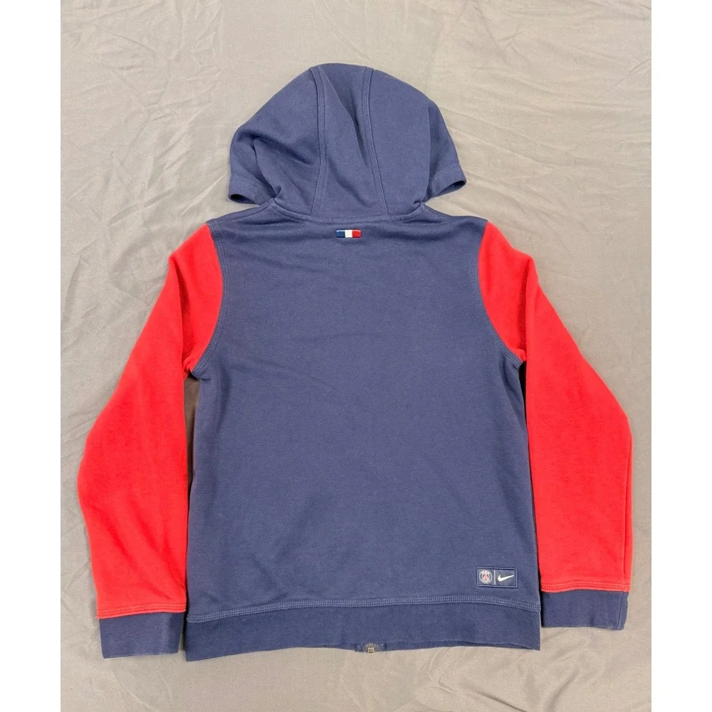 Nike Kids Paris Saint-Germain PSG Full Zip Hoodie Navy Red DV6167-410 Size M